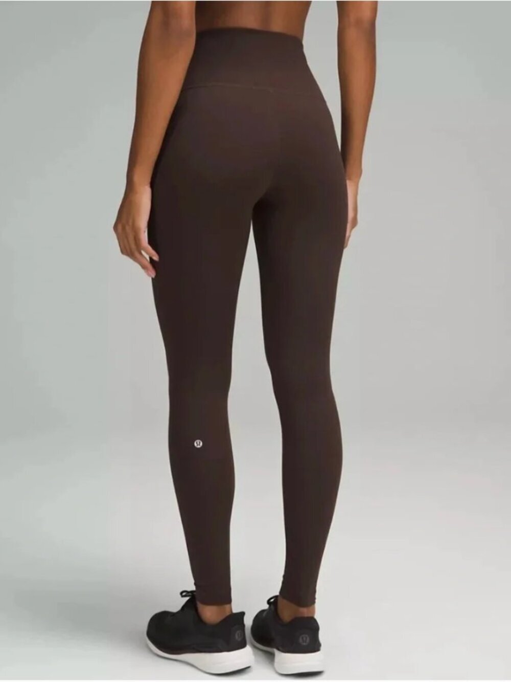 Lululemon NWT Wunder Train Ribbed High Rise Tights 25” Leggings Espresso Sz 12
